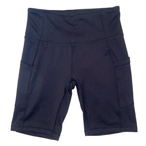 Baleaf Biker Shorts Woman’s Size Small Black Stretch High Waist Pockets Yoga